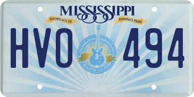 MS license plate HVO494