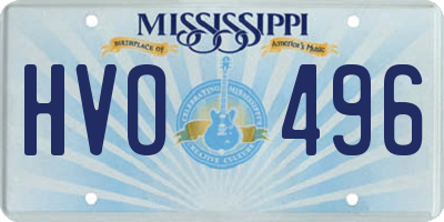 MS license plate HVO496