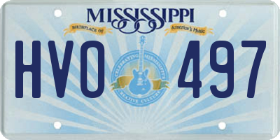 MS license plate HVO497