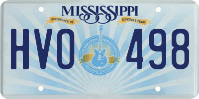 MS license plate HVO498