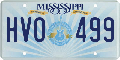 MS license plate HVO499