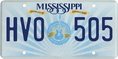 MS license plate HVO505