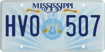 MS license plate HVO507
