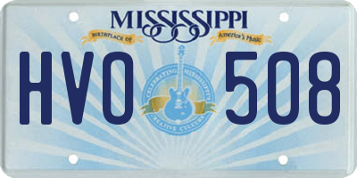 MS license plate HVO508