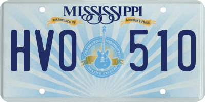 MS license plate HVO510