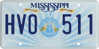 MS license plate HVO511
