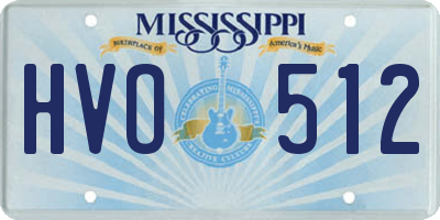MS license plate HVO512