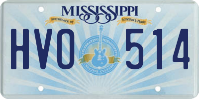 MS license plate HVO514
