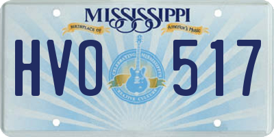 MS license plate HVO517