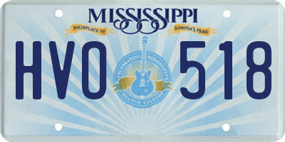 MS license plate HVO518