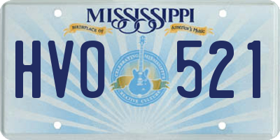 MS license plate HVO521