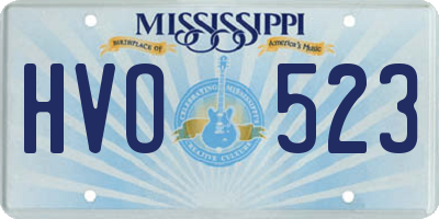 MS license plate HVO523