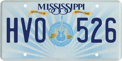 MS license plate HVO526