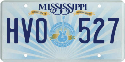 MS license plate HVO527