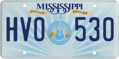 MS license plate HVO530