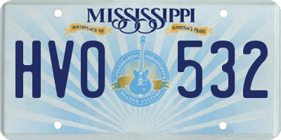 MS license plate HVO532