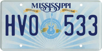 MS license plate HVO533