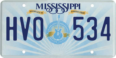 MS license plate HVO534