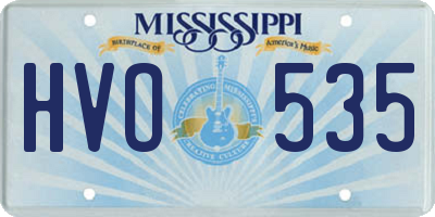 MS license plate HVO535