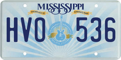 MS license plate HVO536