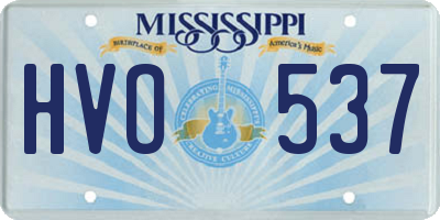 MS license plate HVO537