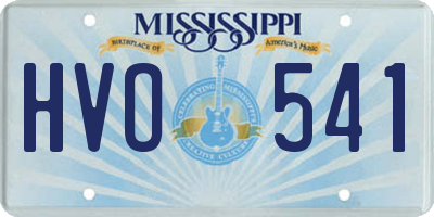 MS license plate HVO541
