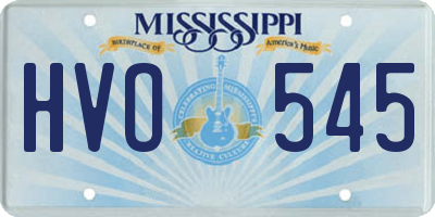 MS license plate HVO545