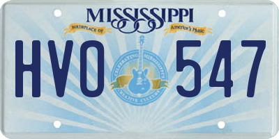 MS license plate HVO547