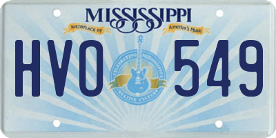 MS license plate HVO549