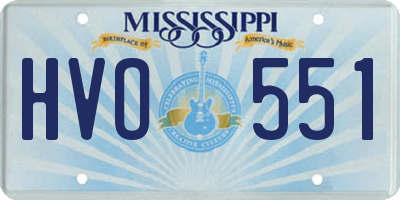 MS license plate HVO551