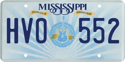 MS license plate HVO552