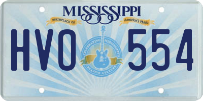 MS license plate HVO554