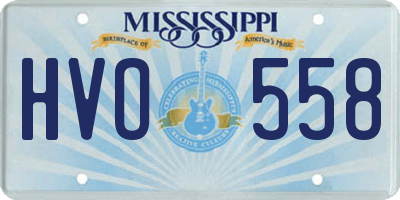 MS license plate HVO558