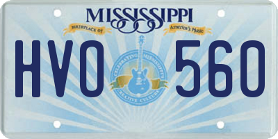 MS license plate HVO560