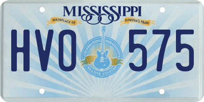 MS license plate HVO575