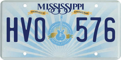 MS license plate HVO576