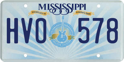 MS license plate HVO578