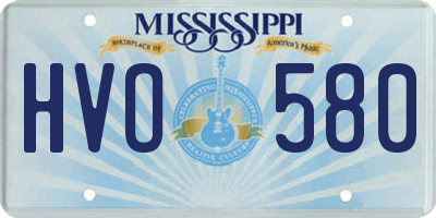 MS license plate HVO580
