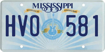 MS license plate HVO581