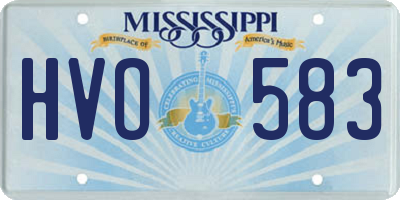 MS license plate HVO583