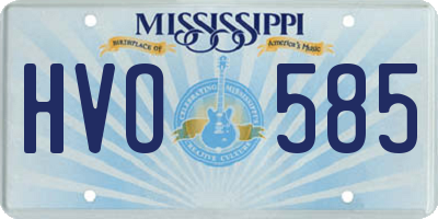 MS license plate HVO585