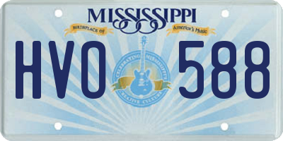 MS license plate HVO588
