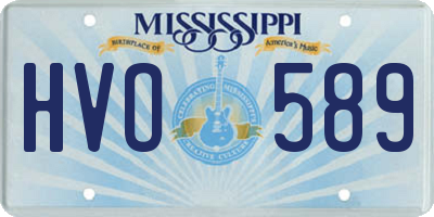 MS license plate HVO589