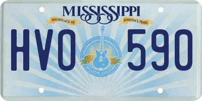 MS license plate HVO590