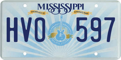 MS license plate HVO597