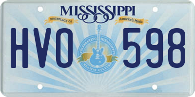MS license plate HVO598