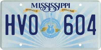 MS license plate HVO604