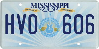 MS license plate HVO606