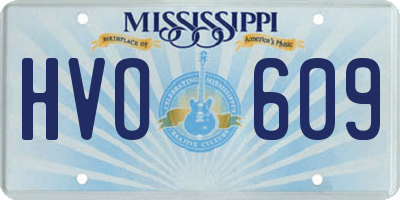 MS license plate HVO609