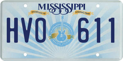 MS license plate HVO611